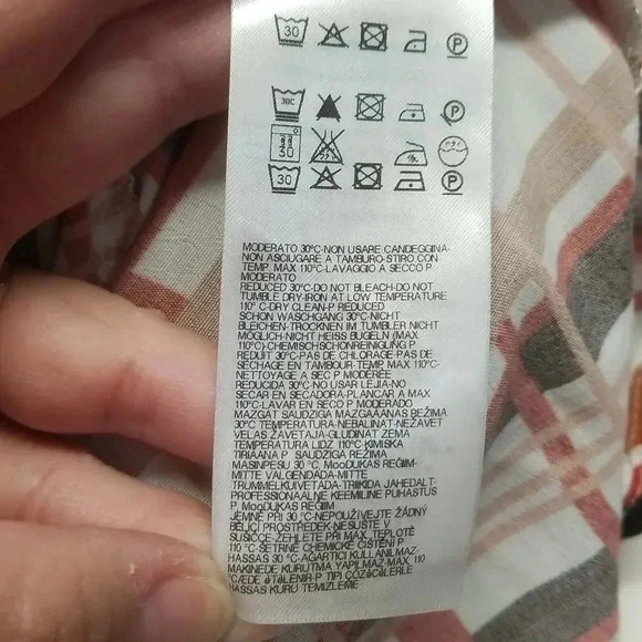 {Diana Gallesi} Italian Designer "Spicy Summer" Mixed Print Plaid Belted - Picture 13 of 14